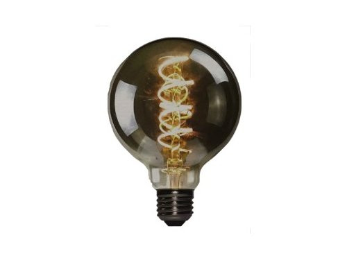 LED Globe G95 E27 4-20W 2200K filament spiraal grey dimbaar