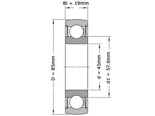 SKF Insert Lager 1726209 2RS1 (45mm)