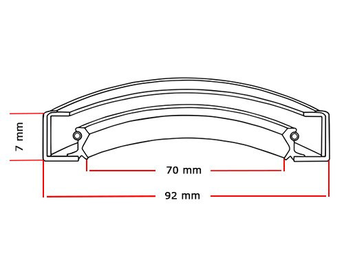 Oliekeerring 70x92x7mm BASL NBR 70