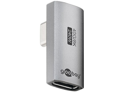 USB-C adapter - male/female verticaal gedraaid