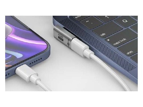 USB-C adapter - male/female verticaal gedraaid