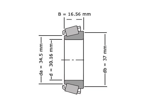 Timken Kegellager 17119 (30.16x0x16.57mm)