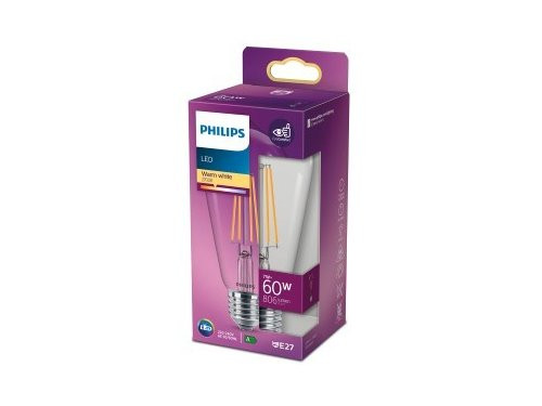 Philips LED ST64 E27 7-60W 2700K filament helder blister