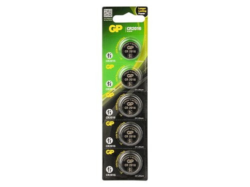 Foto van GP CR2016 lithium knoopcel batterij 3V blister(5) GP CR2016 lithium knoopcel batterij 3V blister(5)