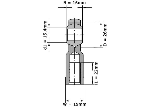 INA Stangkop GIKR12 PB (12x32x16mm)