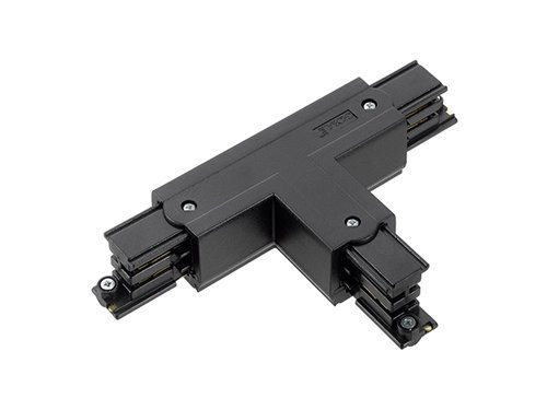 Foto van T-stuk links vast 90gr tbv. rail 3-fasen zwart T-stuk links vast 90gr tbv. rail 3-fasen zwart