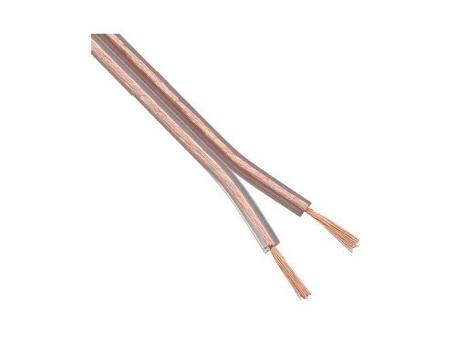 Luidsprekersnoer 2 x 1,5qmm transparant
