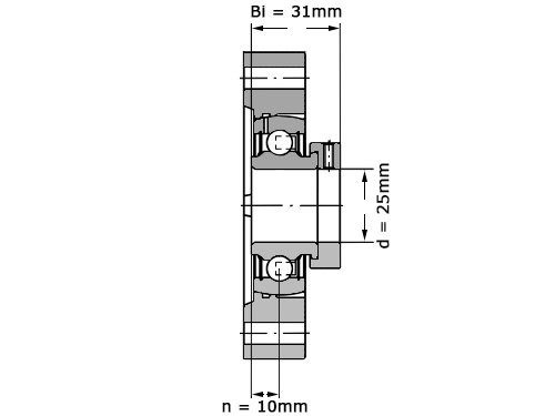 Foto van INA Lagerblok Ovaal GLCTE25 TV FA125.5 (25mm) INA Lagerblok Ovaal GLCTE25 TV FA125.5 (25mm)
