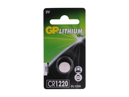 Foto van GP CR1220 lithium knoopcel batterij 3V blister(1) GP CR1220 lithium knoopcel batterij 3V blister(1)