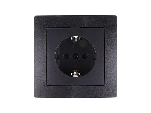 Foto van Benson inbouw stopcontact wcd RA zwart Benson inbouw stopcontact wcd RA zwart