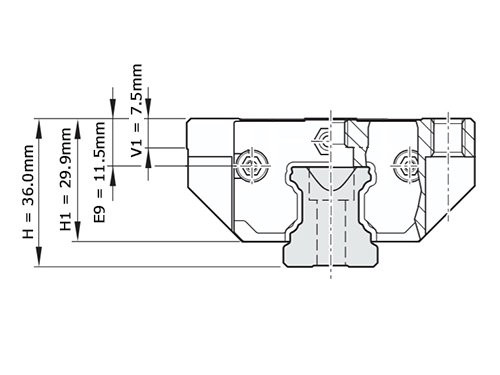Foto van Bosch Rexroth Kogelwagen Aluminium KWD-025-FNS-C1-N-1 Zonder Kogelketting - SS Bosch Rexroth Kogelwagen Aluminium KWD-025-FNS-C1-N-1 Zonder Kogelketting - SS