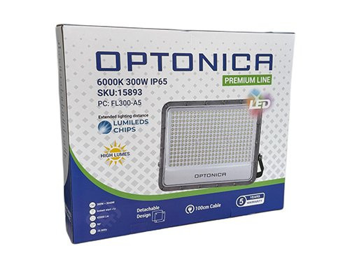 Foto van LED Bouwlamp 300W 6000K zwart - premium LED Bouwlamp 300W 6000K zwart - premium