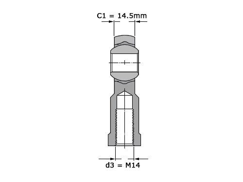 Foto van SKF Stangkop SIKB14 F (14x37x19mm) SKF Stangkop SIKB14 F (14x37x19mm)