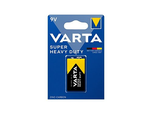 Foto van Varta Super Heavy Duty batterij E 9V blister(1) Varta Super Heavy Duty batterij E 9V blister(1)