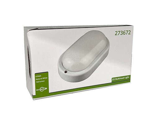 Foto van LED Wandlamp 8W ovaal bulkhead wit 4000K LED Wandlamp 8W ovaal bulkhead wit 4000K