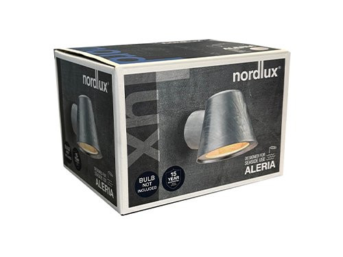 Foto van Wandlamp Aleria verzinkt GU10 IP44 Wandlamp Aleria verzinkt GU10 IP44
