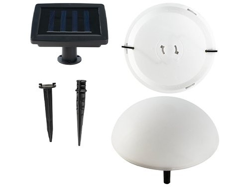 Foto van LED Solar deco set 5x bol wit 3,5m snoer LED Solar deco set 5x bol wit 3,5m snoer