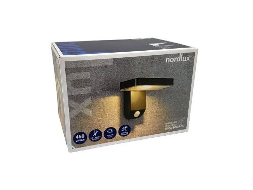 LED Solar wandlamp Rica 5W 3000K zwart IP44