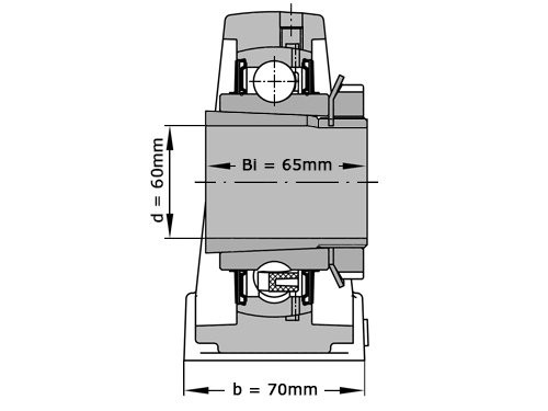 FAG Lagerblok Staand UKP213 J7 (60mm)