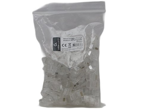 Modulaire plug RJ45 doorsteekmontage zak(100)