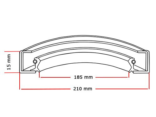 Foto van Oliekeerring 185x210x15mm BASL Viton Oliekeerring 185x210x15mm BASL Viton