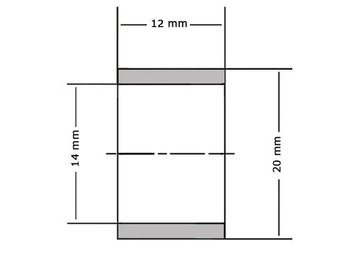 Glijlager Sinterbrons BP25 14x20x12mm