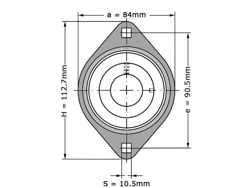 INA Lagerblok Plaatstaal Ovaal RAT30 (30mm)