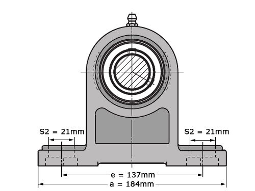IBB Lagerblok Staand UCPH208 (40mm)