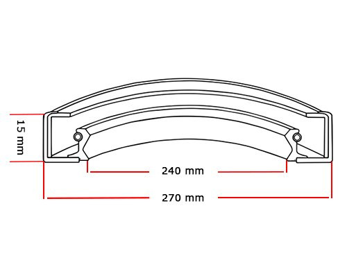 Foto van Oliekeerring 240x270x15mm B1 NBR 70 Oliekeerring 240x270x15mm B1 NBR 70