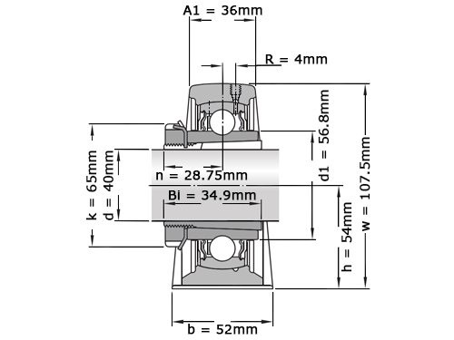 SKF Lagerblok Staand SYJ45 KF (40mm)