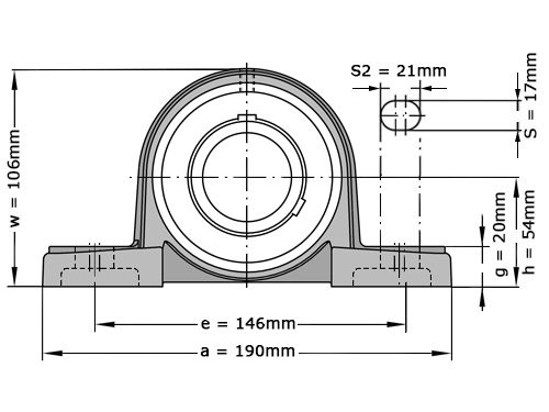 Foto van FAG Lagerblok Staand UCP209 (45mm) FAG Lagerblok Staand UCP209 (45mm)