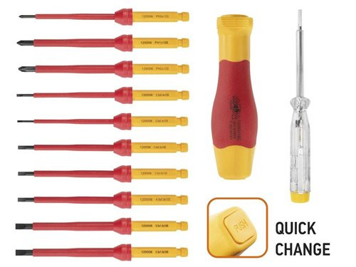 Schroevendraaierset verwisselbaar 12 delig 1000V