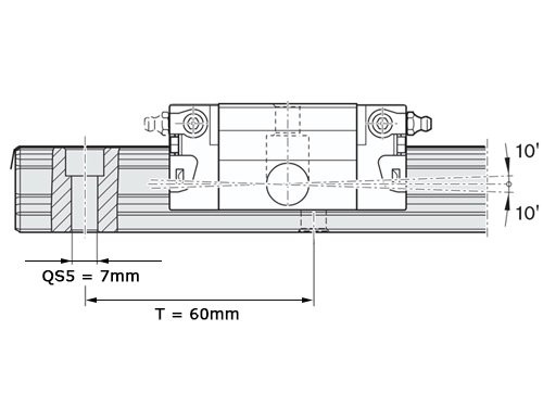 Bosch Rexroth Kogelwagen Super Koolstofstaal KWD-025-FKS-C1-N-1 Zonder Kogelketting