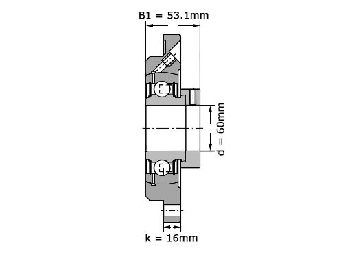 INA Lagerblok Rond PME60 N (60mm)