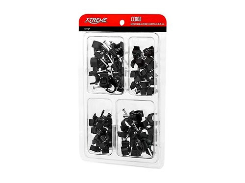 Kabelclip 6-7-8-9 mm rond zwart blister(80)