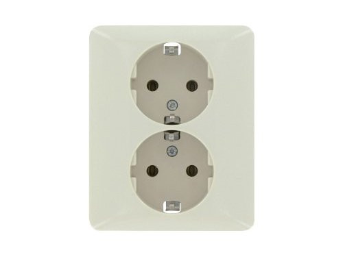 PEHA CREME inbouw stopcontact wcd RA dubbel