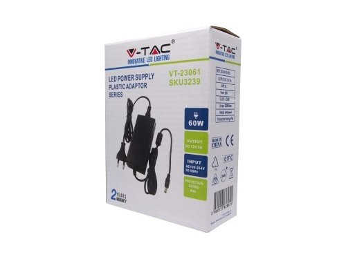 Foto van Led stekker driver 12V 60W voor LED strips Led stekker driver 12V 60W voor LED strips