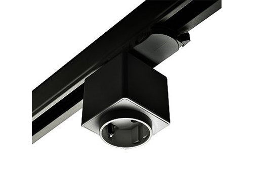 Stopcontact 16A tbv. rail 3-fasen zwart