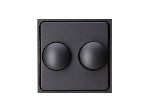 Kopp HK07 antraciet afdekplaat + knop DUO dimmer