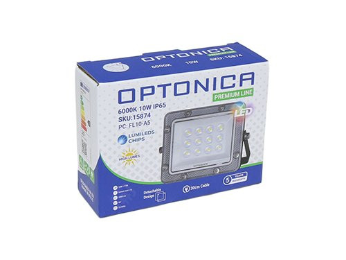 Foto van LED Bouwlamp 10W 6000K zwart - premium LED Bouwlamp 10W 6000K zwart - premium
