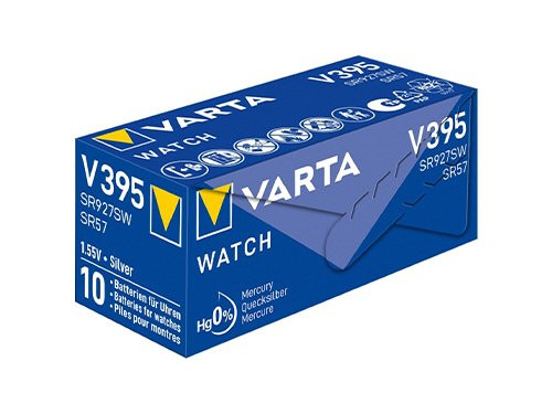 Foto van Varta 395 batterij SR57 doosje(10) Varta 395 batterij SR57 doosje(10)