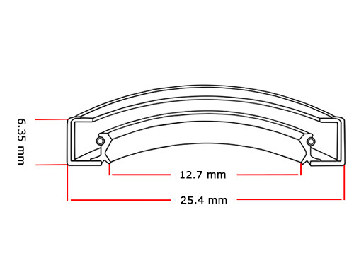 Oliekeerring 12.7x25.4x6.35mm BASL NBR 70