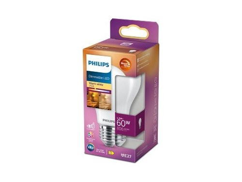Philips LED GLS E27 5,9-60W filament mat WarmGlow blister