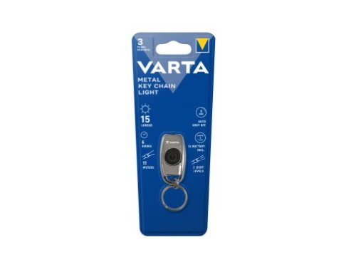 Foto van Varta zaklamp metaal LED Key Chain Varta zaklamp metaal LED Key Chain