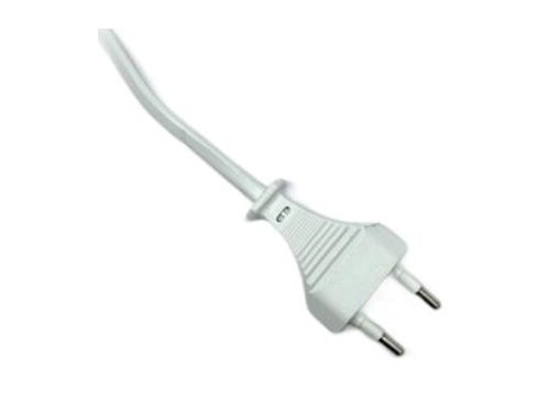 Eurosnoer 2x0,75qmm met schakelaar wit 2m