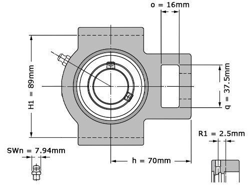 SKF Lagerblok Span UCT206 H (30mm)