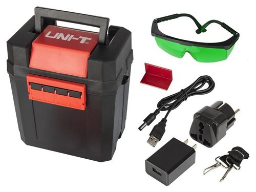 Laser waterpas oplaadbaar op mini statief + koffer