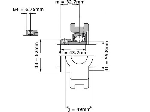 Foto van SKF Lagerblok Span TU45 FM (45mm) SKF Lagerblok Span TU45 FM (45mm)
