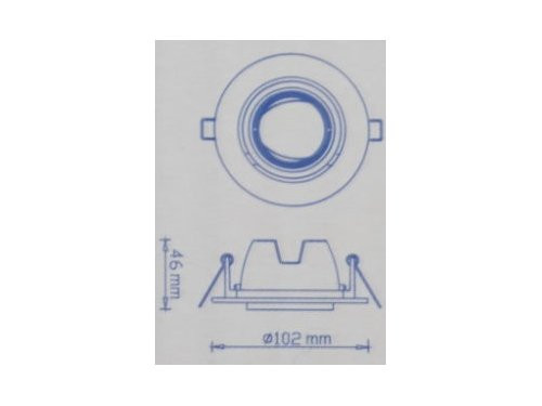 Inbouwspot verstelbaar 50mm rond wit