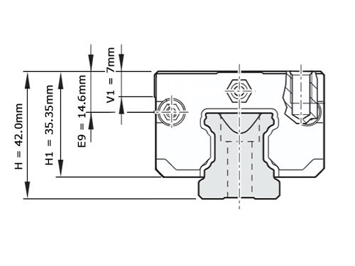 Bosch Rexroth Kogelwagen Koolstofstaal KWD-030-SNS-C1-P-1 Met Kogelketting